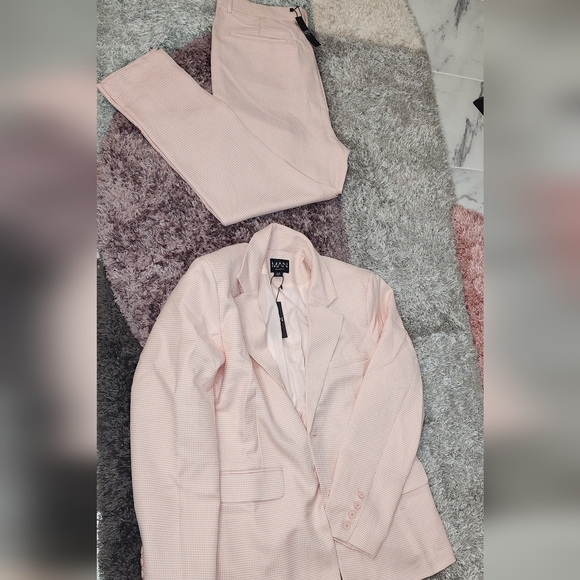 Boohooman SLIM SINGLE BREASTED DOGSTOOTH SUIT JACKET AND PANT SET - Picture 6 of 10